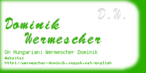 dominik wermescher business card